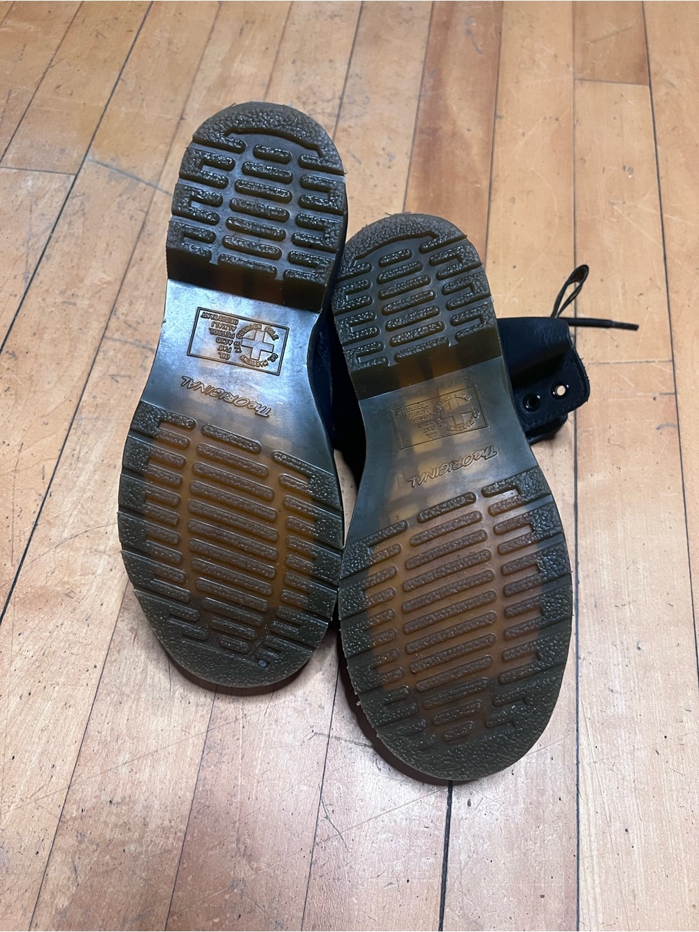 Dr. Martens Black Lace-Up Boots with Yellow Stitching - Picture 6 of 6